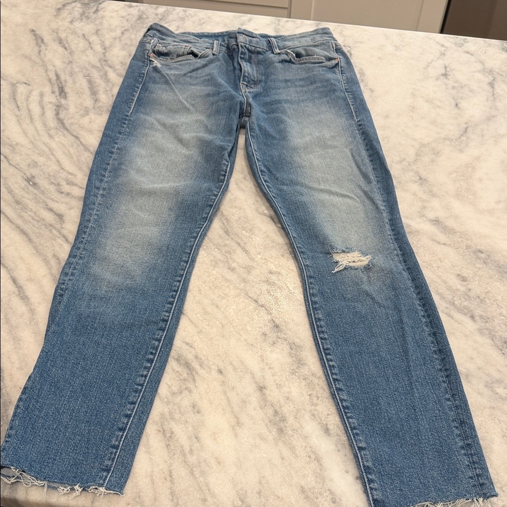 MOTHER Looker Ankle Fray Jeans - love gun size 26